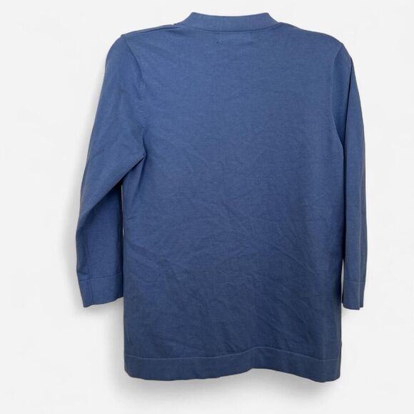 Y2K Periwinkle Faux Layered Lace + Knit Top – Cottage Grandmacore (Sz M) - Picture 4 of 4